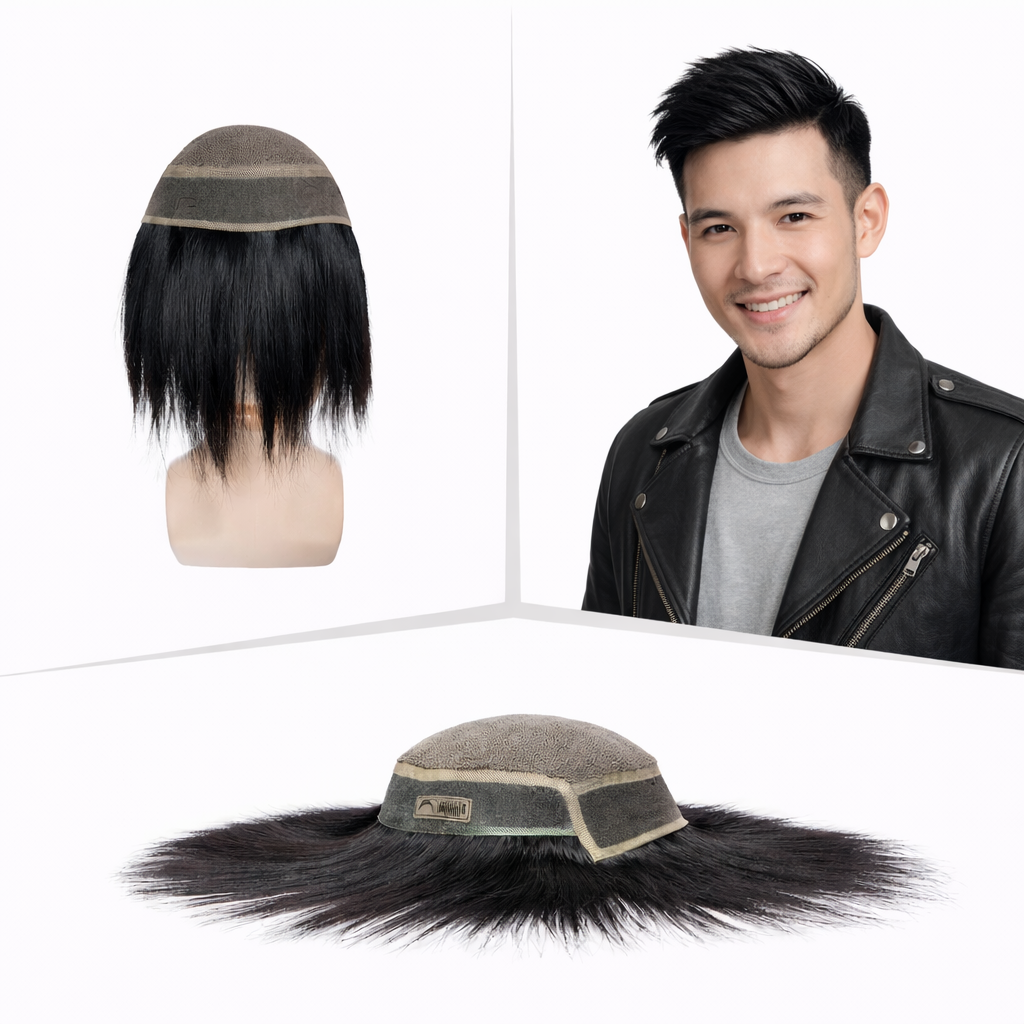 Srhairfeelers REAL MIRAGE FRONT LACE Hair Patch for Men
